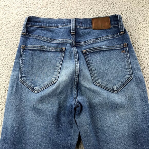 MADEWELL Womens Size 26 Distressed Light Wash ROADTRIPPER Mid Rise Skinny Jeans - Picture 5 of 16